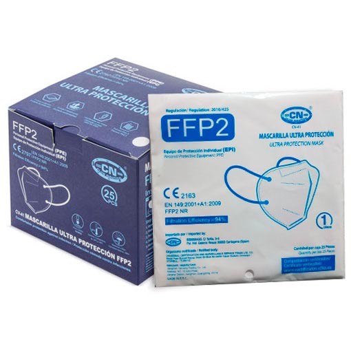 Caja mascarillas FFP2 CLUB NAUTICO blancas Caja mascarillas FFP2 blancas CLUB NAUTICO